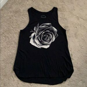 Lucky brand tank with rose print